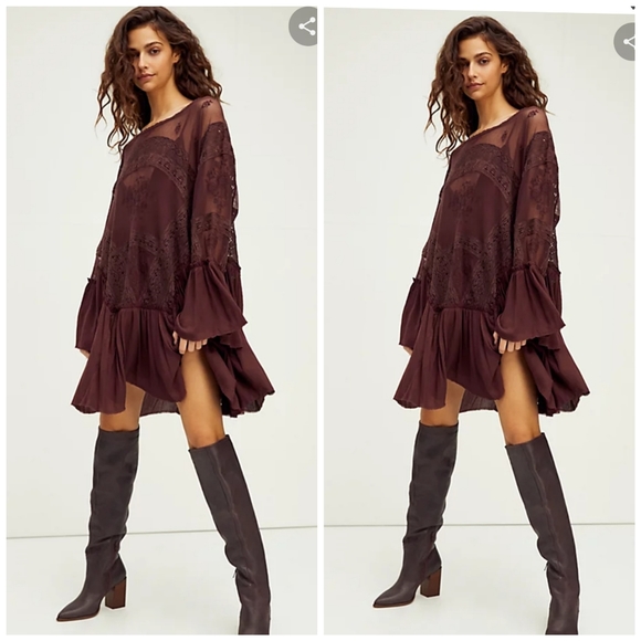 COPY - Free people Layered In Lace Swing Dress size S B-8 - Picture 1 of 5